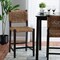 Baxton Studio Alise Modern Bohemian Dark Brown Mahogany Wood and Banana Fiber Counter Stool 228-13127-ZORO - alternate 3
